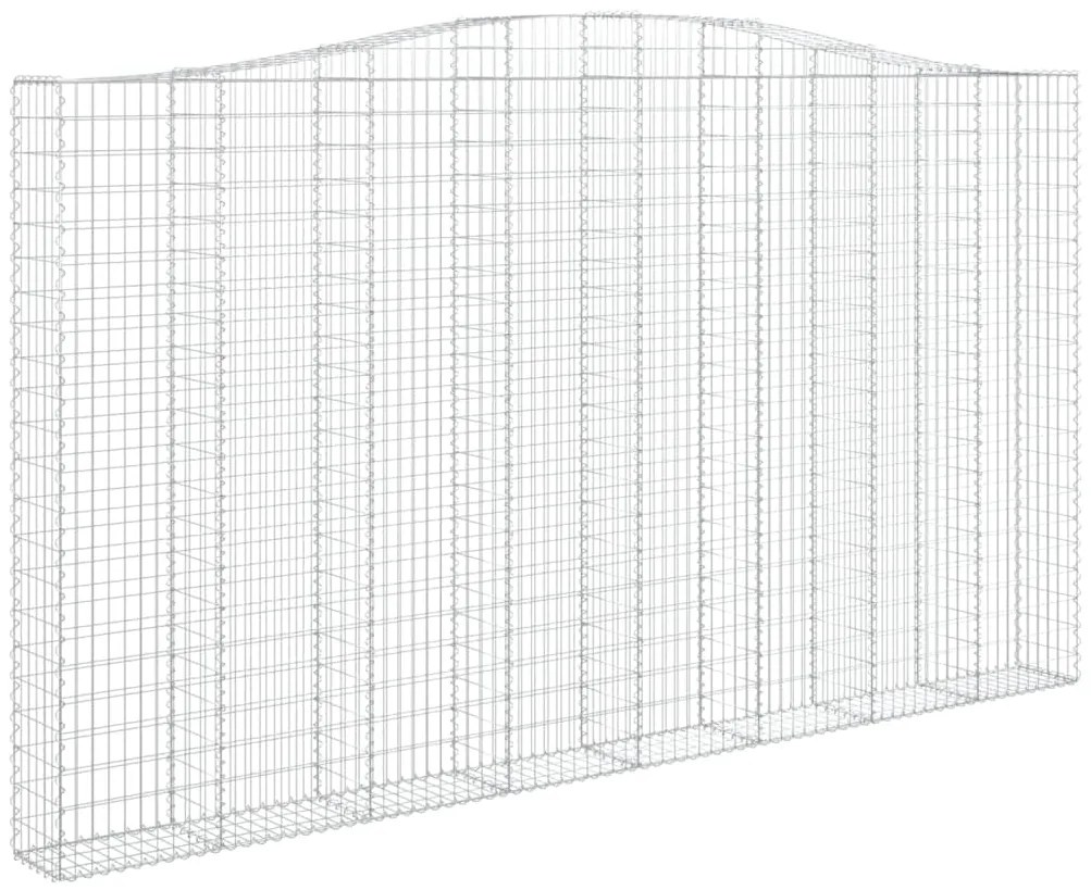 Cestos gabião arqueados 3pcs 400x30x220/240cm ferro galvanizado