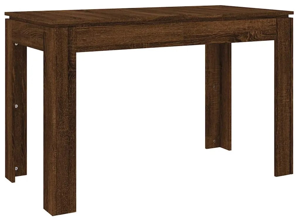 Mesa jantar 120x60x76 cm derivados de madeira carvalho castanho