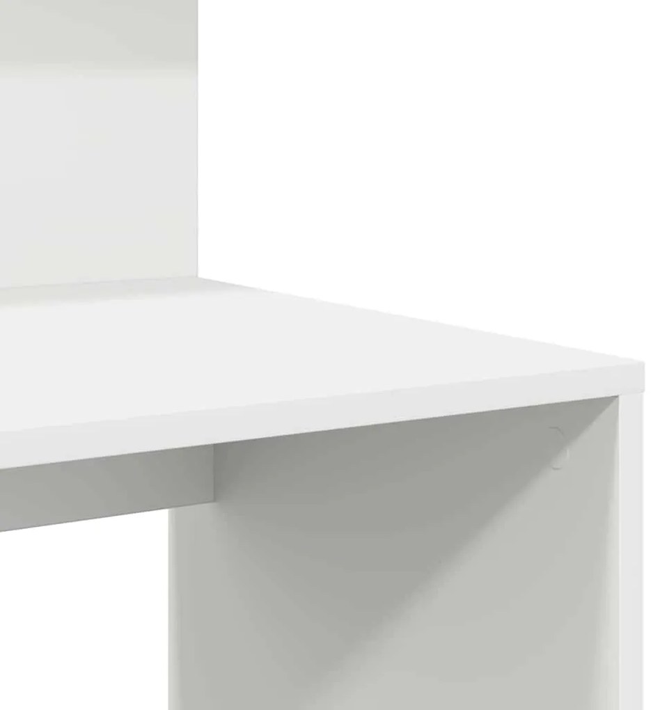 Mesa com Armazenamento Branca 90x48x101.5 cm Madeira Engenheirada