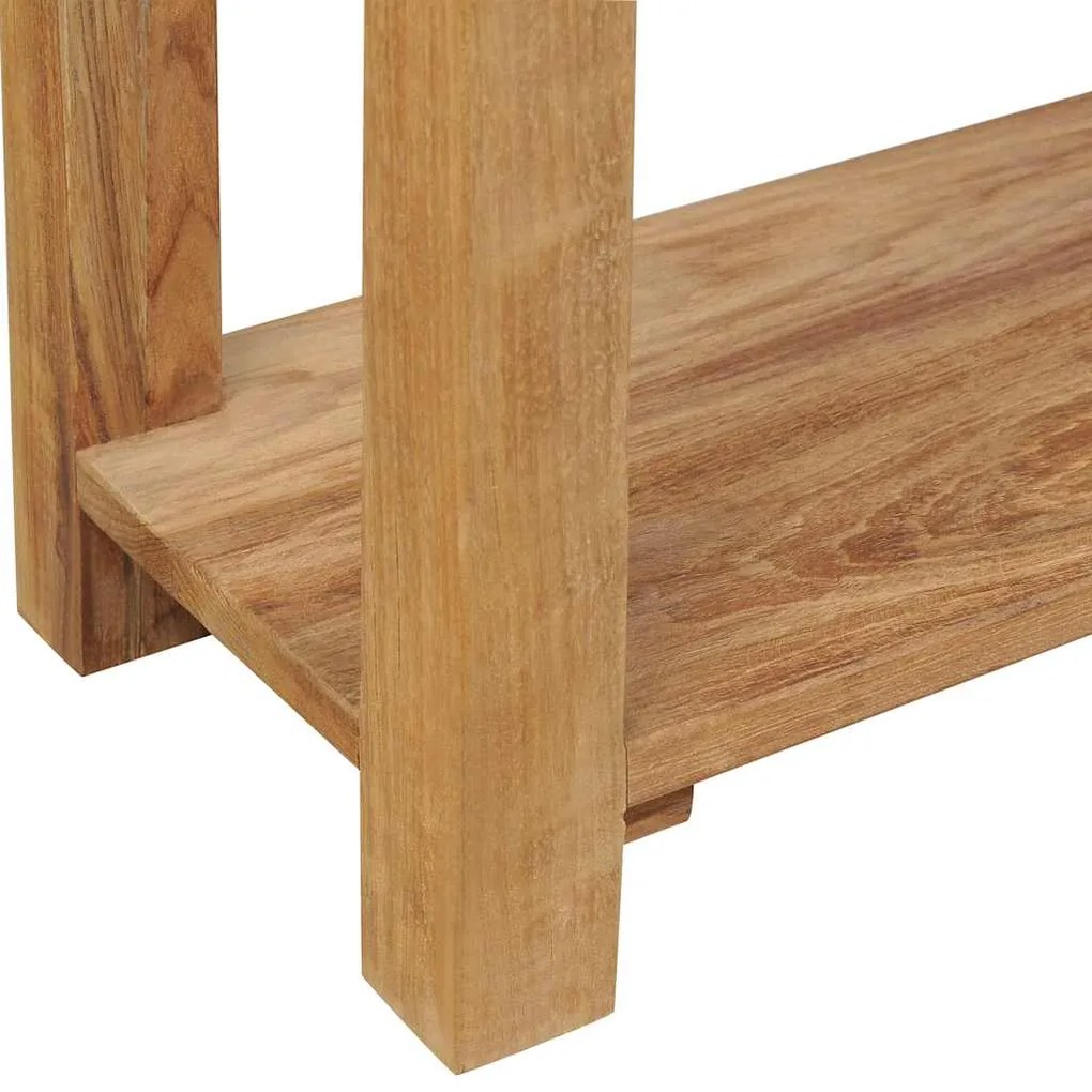 Mesa consola de teca maciça 120x30x80 cm