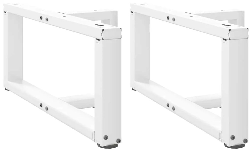 Pés para mesa de centro em forma de T, 2 peças, branco, 70x25x(30-31)