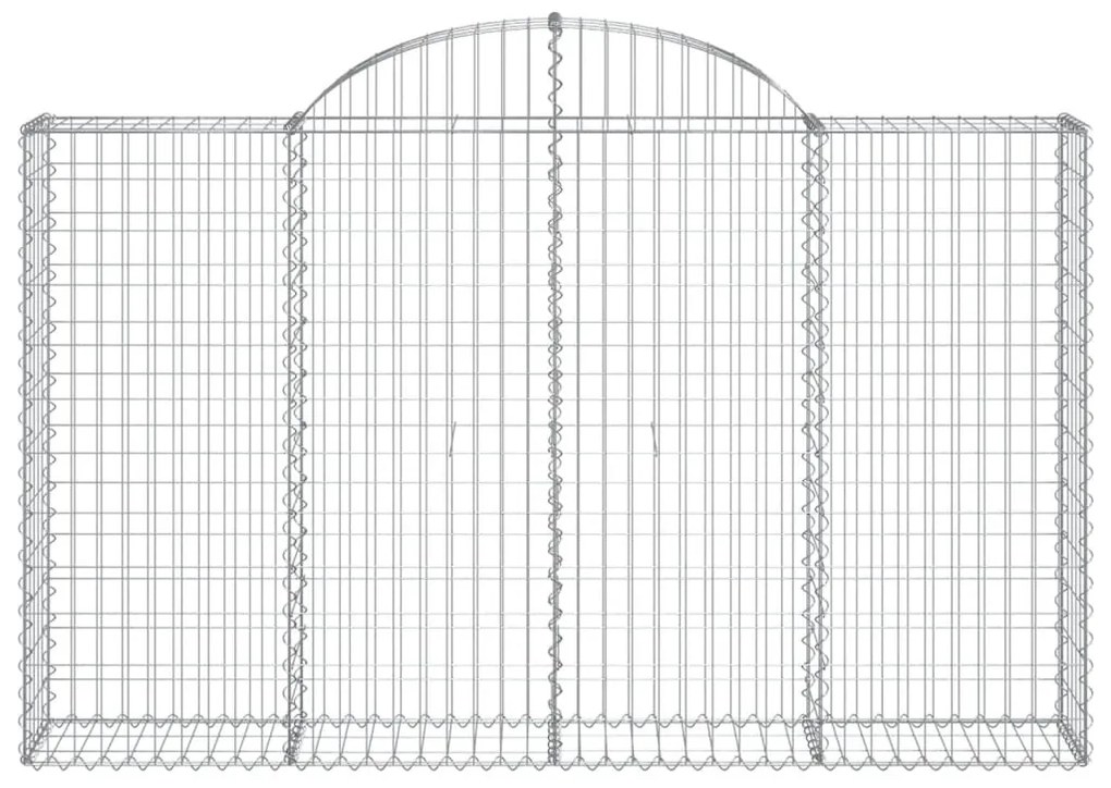 Cestos gabião arqueados 4pcs 200x30x120/140cm ferro galvanizado