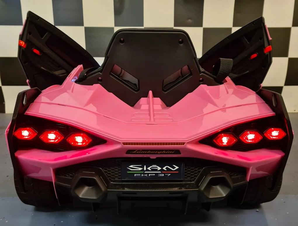 Carro infantil a bateria 12V Lamborghini Sian rosa
