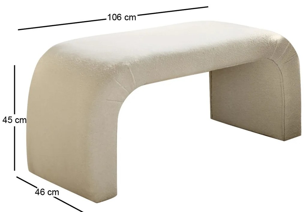 Pouffe Nu – Branco – 106x45x46 cm
