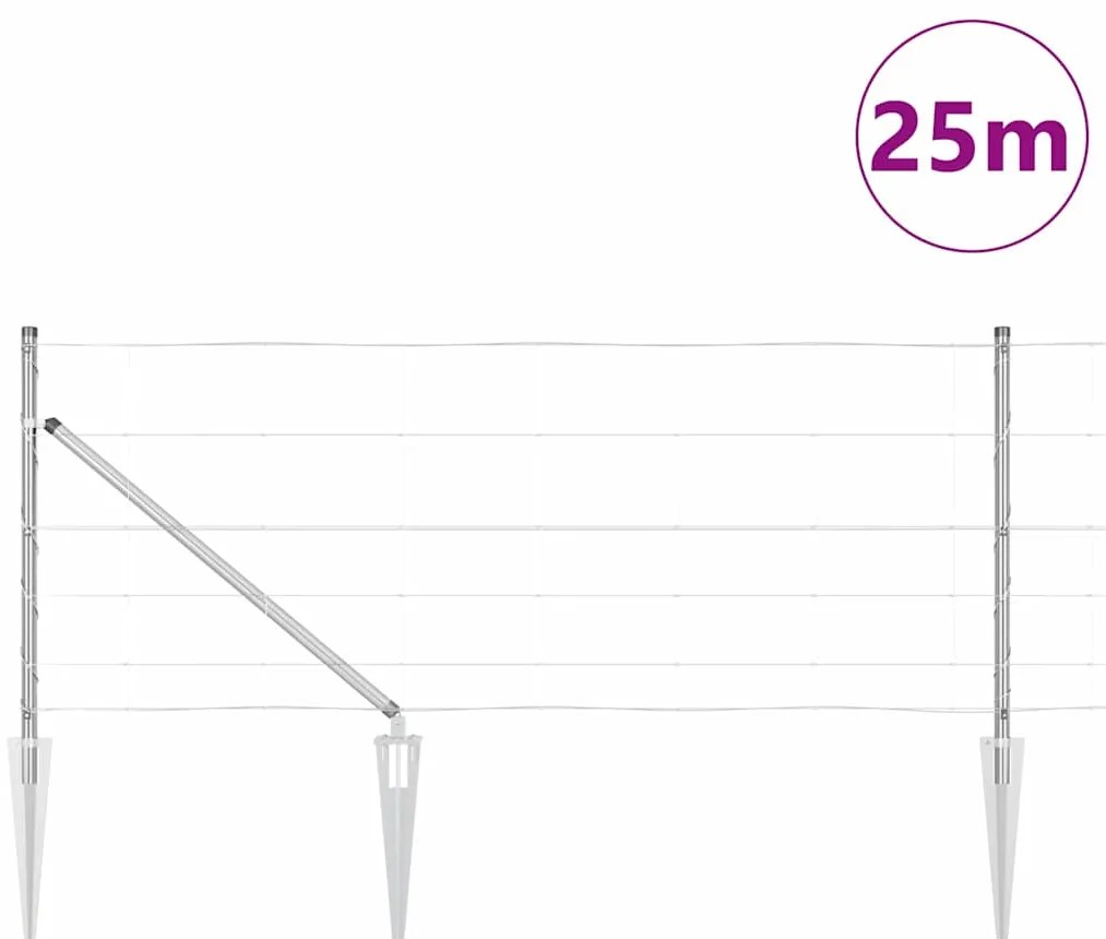 Cerca de Campo 0,8x25 m em Aço Galvanizado