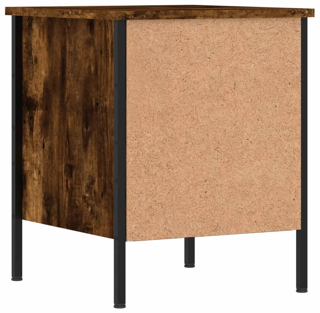 Mesa de cabeceira 40x42x50 cm derivados madeira carvalho fumado
