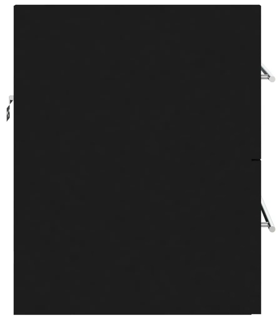 Armário lavatório 60x38,5x48 cm derivados de madeira preto