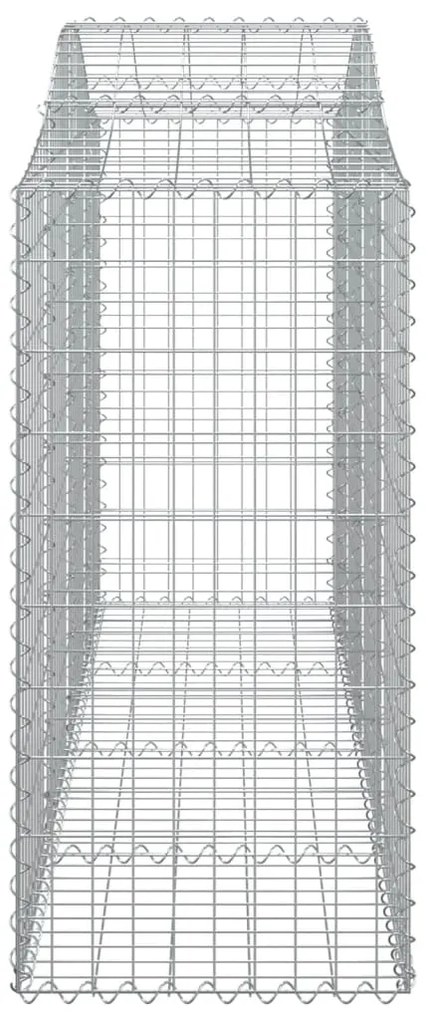 Cestos gabião arqueados 9pcs 200x50x120/140cm ferro galvanizado