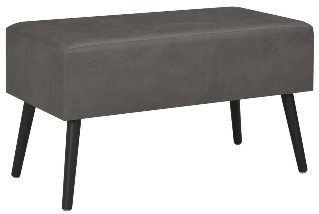 Mesa de centro 80x40x46 cm couro artificial cinzento