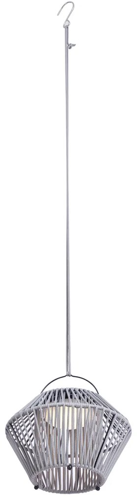 Candeeiro de mesa boémio cinzento com LED regulável em 3 níveis IP54 recarregável por energia solar - Duco Boêmio