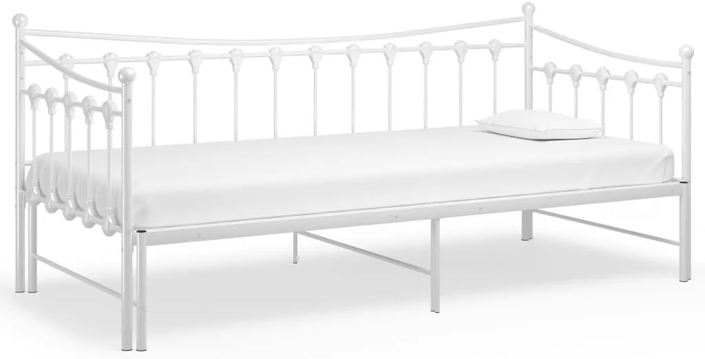 Estrutura sofá-cama de puxar 90x200 cm metal branco