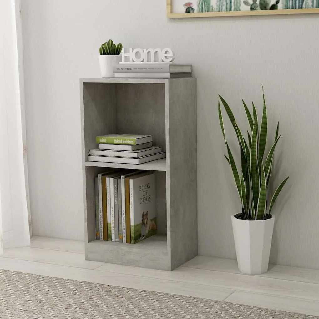 vidaXL Estante 40x24x75 cm derivados de madeira cinzento cimento