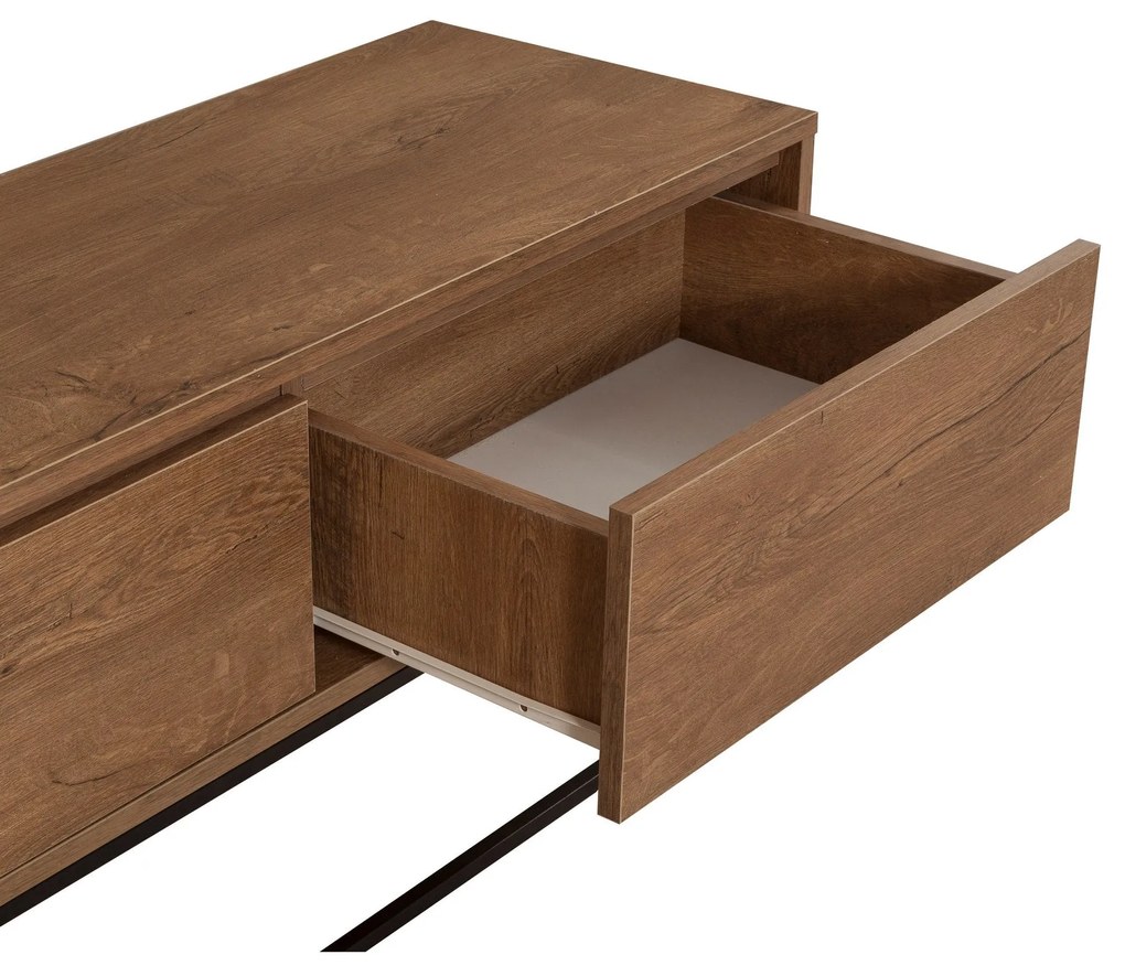 Conjunto de Móveis de Sala Laxus – Nogueira/Preto – 90 cm x 39 cm x 40