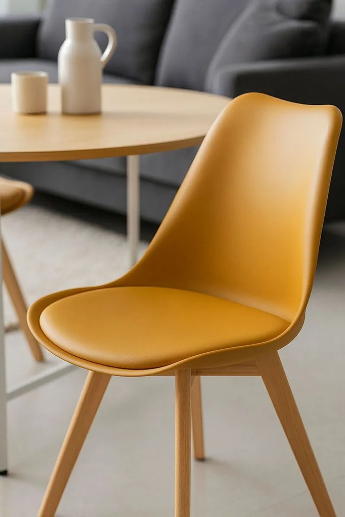 Pack 4 Cadeiras Synk Basic - Mostarda