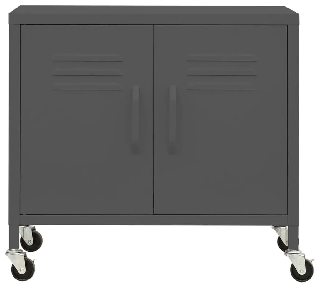 Armário de arrumação aço 60x35x56 cm antracite
