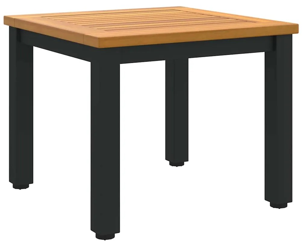 Mesa Lateral de Jardim 45x45x38 cm em Madeira de Acácia Sólida.