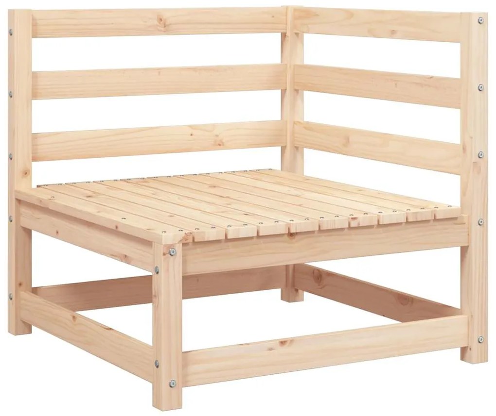 Sofás de canto p/ jardim 2 pcs 70x70x67 cm pinho maciço
