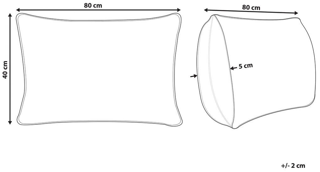 Almofada de alto perfil em microfibra 40 x 80 cm ERRIGAL Beliani