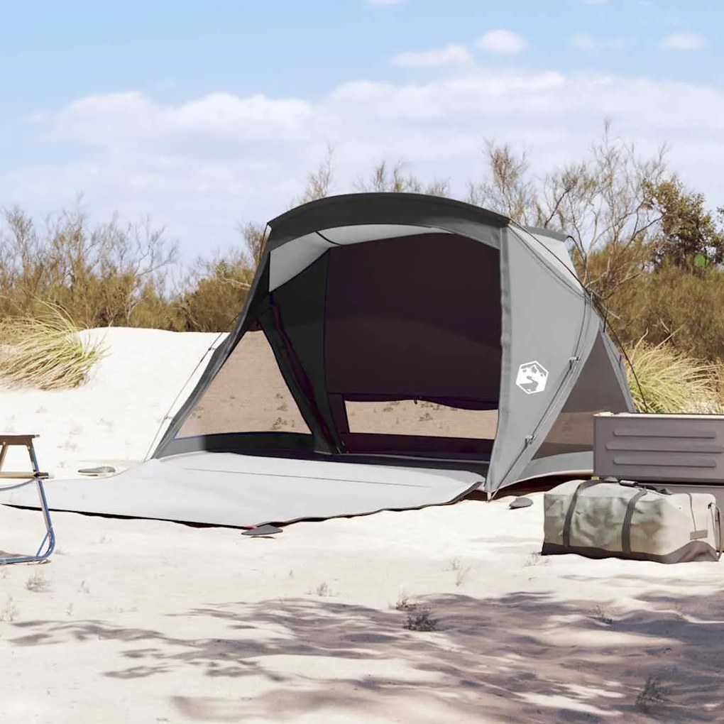 Tenda de praia 2 Pessoas impermeável cinzento