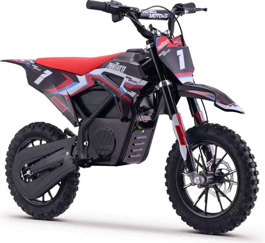 Moto elétrica de cross para crianças Motors Panther 550W Vermelha