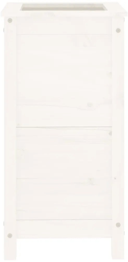 Vaso/floreira de jardim 40x40x78 cm pinho maciço branco