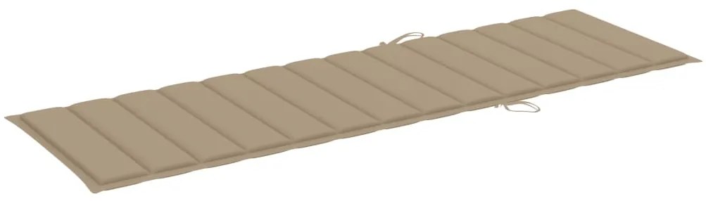 Espreguiçadeira de jardim com mesa e almofadão pinho impregnado
