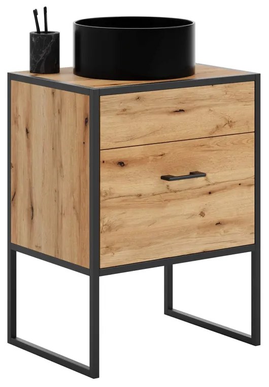 Conjunto de móveis para casa de banho AURA Carvalho dourado artesanal
