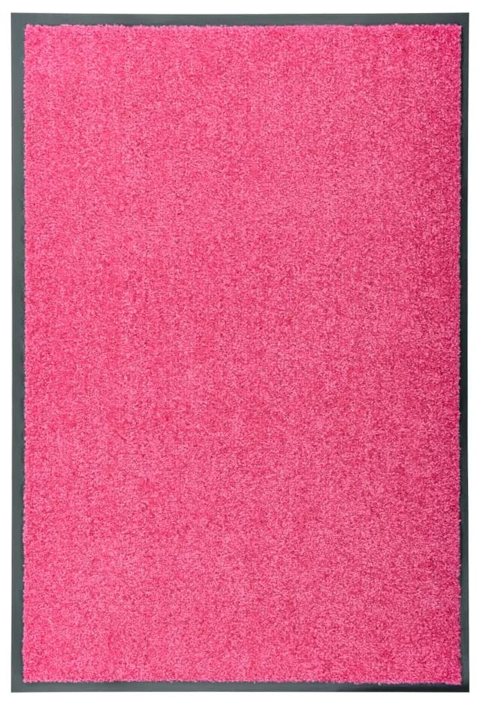Tapete de porta lavável 60x90 cm rosa