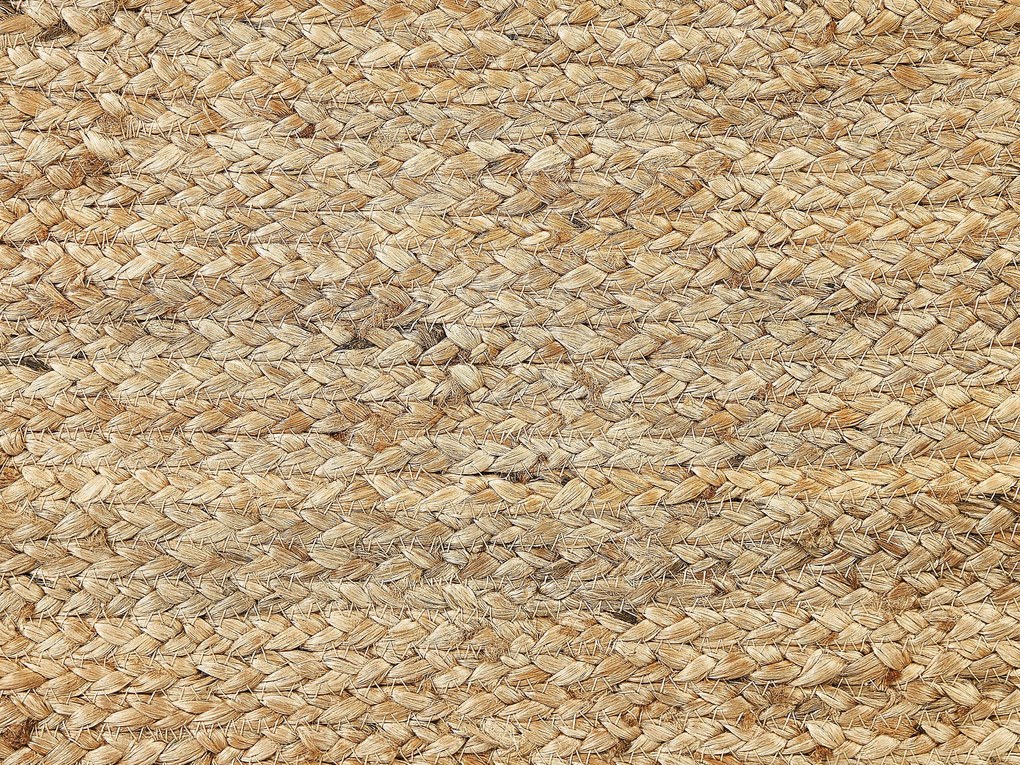 Pufe de juta cor natural 45 x 45 x 30 cm DHADAR Beliani