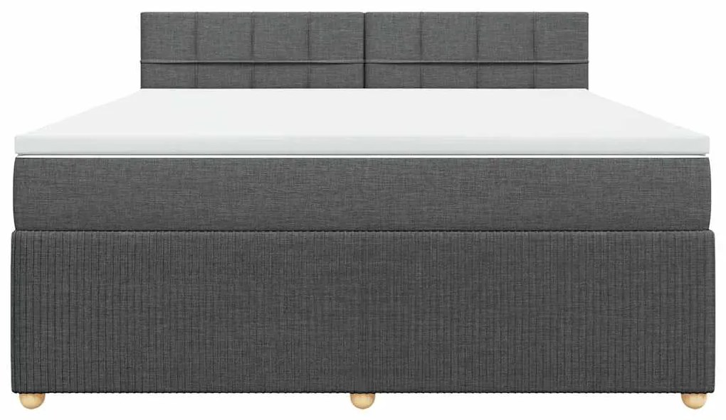 Cama com molas/colchão 180x200 cm tecido cinzento-escuro