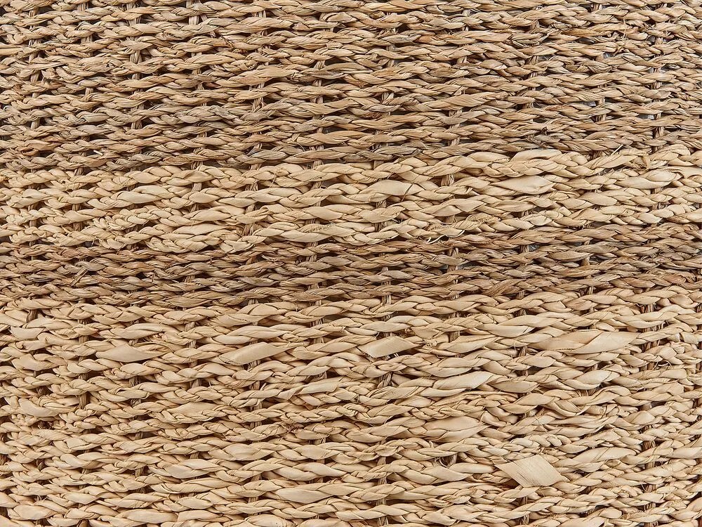 Pufe de fibras naturais em cor natural 40 x 40 cm BARBEL Beliani