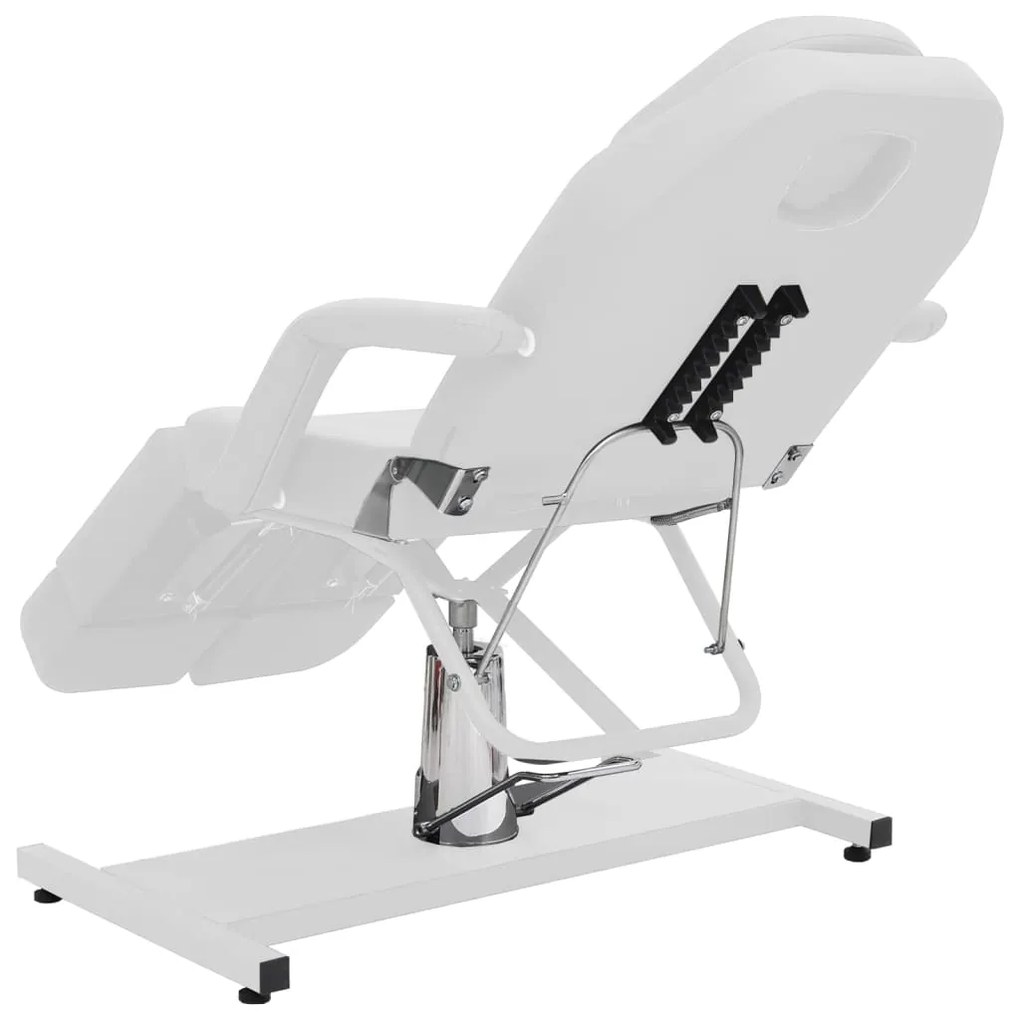 Cadeira de esteticista couro artificial 180x62x78 cm branco