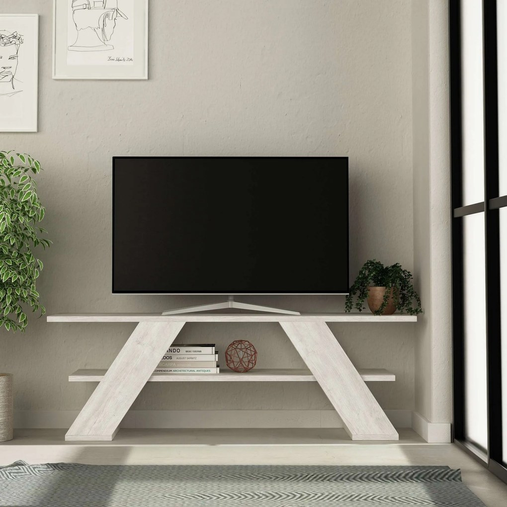 Móvel de TV "Luna" – Branco Velho – 120 x 40 x 33,5 cm – Design Modern