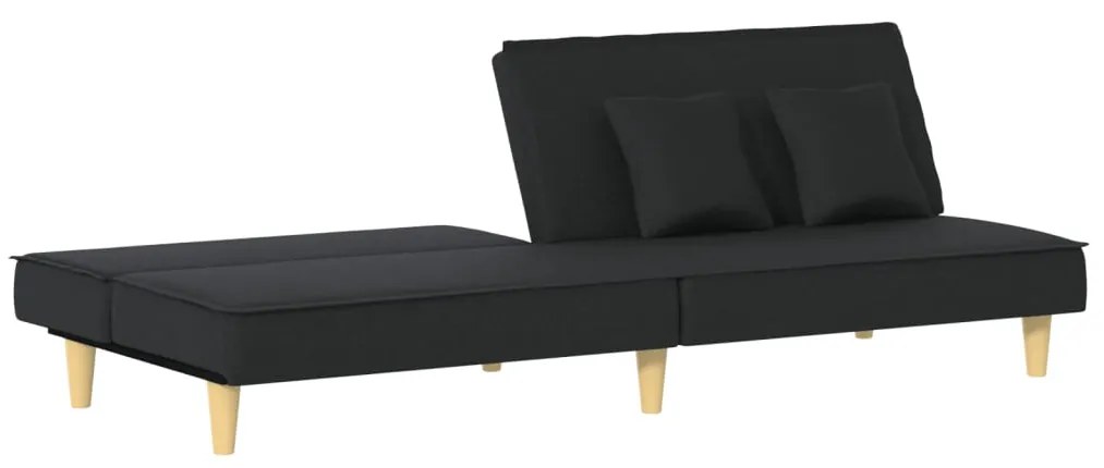 Sofá-cama tecido preto