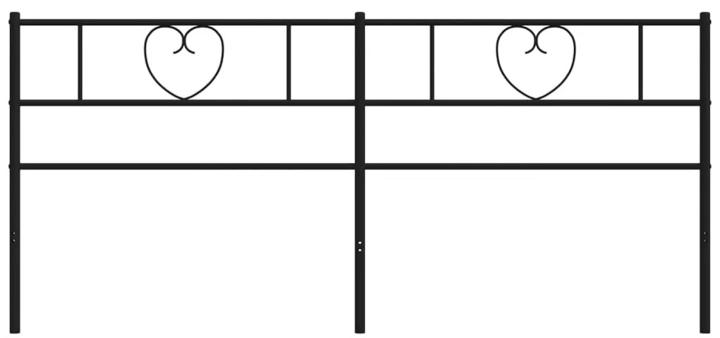 Cabeceira de cama 200 cm metal preto