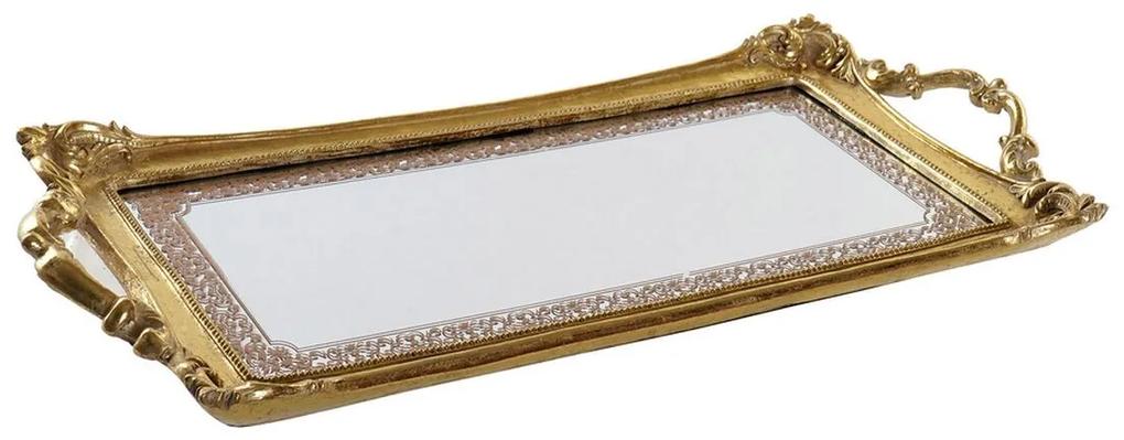 Tabuleiro DKD Home Decor Espelho Resina (50 x 24 x 3.5 cm)