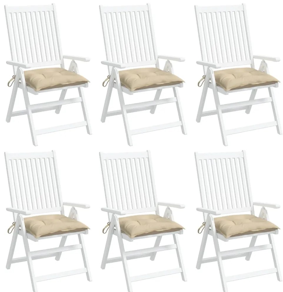 Almofadões para móveis de paletes 6 pcs tecido oxford bege