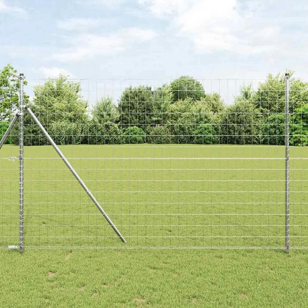 Cerca Euro com 7 postes de 1,5 x 10 m em aço galvanizado
