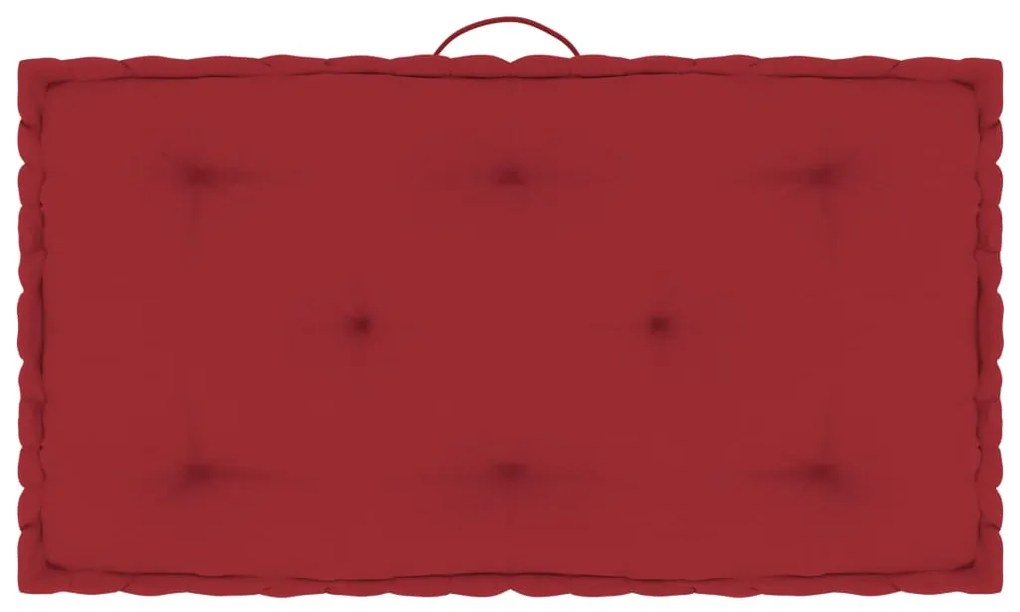 vidaXL Almofadão para móveis de paletes 73x40x7 cm algodão bordô