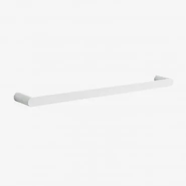 Toalheiro De Parede Com Barra (↔︎60 Cm) Para Banheiro Em Aço Inox Alameda Branco - Sklum