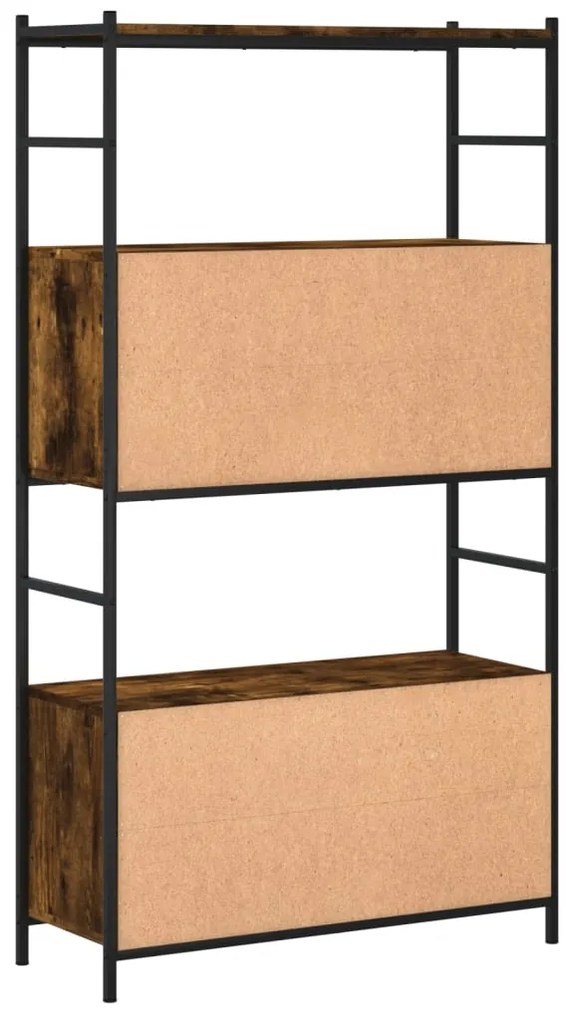 Estante 80x30x145,5 cm derivados madeira/ferro carvalho fumado