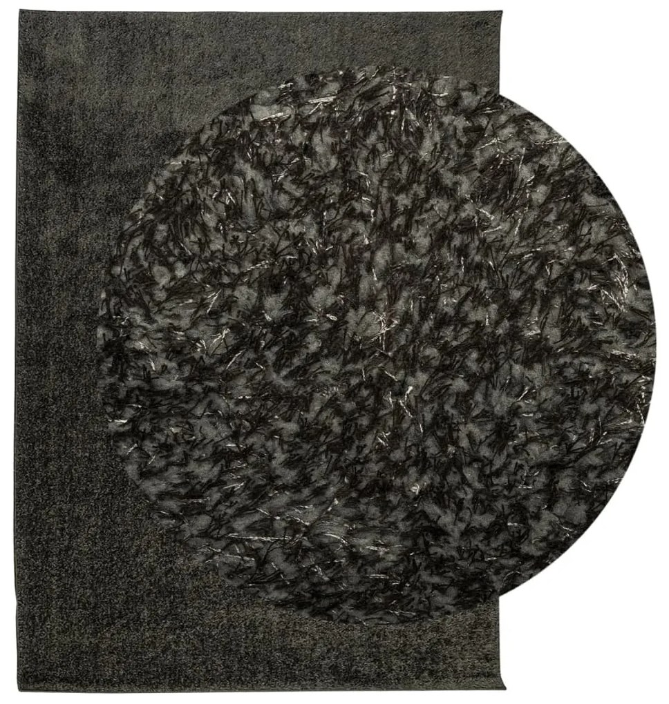 Tapete de pelo alto aspeto brilhante ISTAN 240x340cm antracite