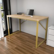 Secretária Layton – Carvalho Dourado – 120 cm x 60 cm x 74 cm