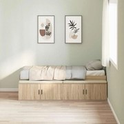 vidaXL Estrutura de Cama com Armazenamento Carvalho Sonoma 100x200 cm