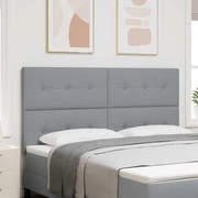 Cabeceira vidaXL Botão Estofada Cinza Claro 180 cm Tecido