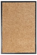 vidaXL Tapete de porta lavável 40x60 cm creme