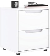vidaXL Mesa de cabeceira VISNES derivados de madeira branco 45x40x50cm