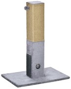PawHut Poste Arranhador para Gatos 79 cm com Bola Suspensa e Poste de Juta 59,5x39x79 cm Cinza e Bege