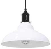 vidaXL Candeeiro suspenso regulável altura E27 branco brilhante Ø31cm