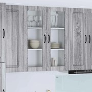 vidaXL Armário de Cozinha Kalmar Cinza Sonoma 80 x 31 x 100 cm